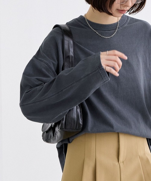 MONO-MART tシャツ Tシャツ ピグメントアウトシームビッグT