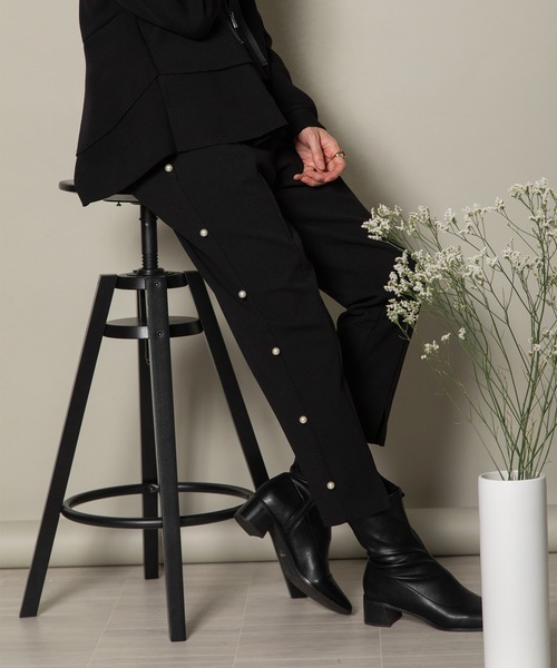 パンツ センタースリット クロップドパンツ レディース : ZOZOTOWN