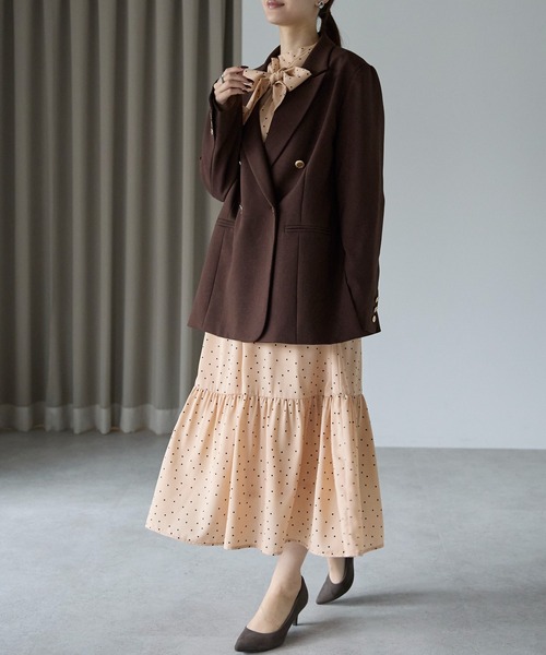 PREFERIR（プレフェリール） スカート ドットプリント ティアード