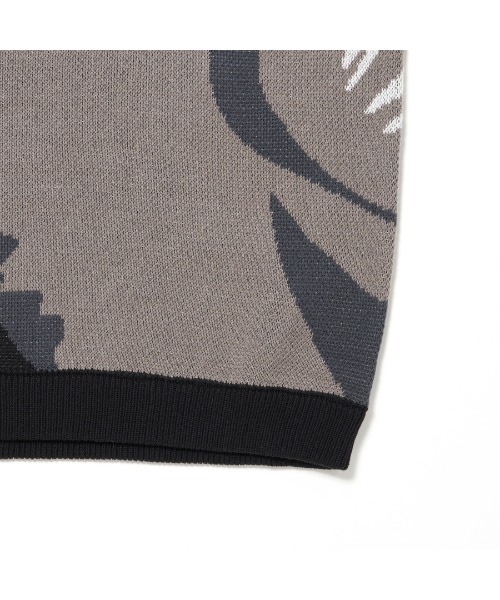 STUDIO SEVEN 24AW BIG FLOWER PATTERN KNIT ニット セーター 長袖 クルーネック M ピンクベージュ 70865208 STUDIO SEVEN セーター ニット Big Flower Pattern Knit