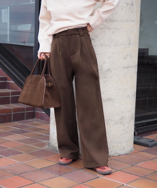 FACCIES 11oz Wt Tuck Wide Pt タックワイドパンツ ワイドパンツ スラックス パンツ double tuck wide pants /ハイ