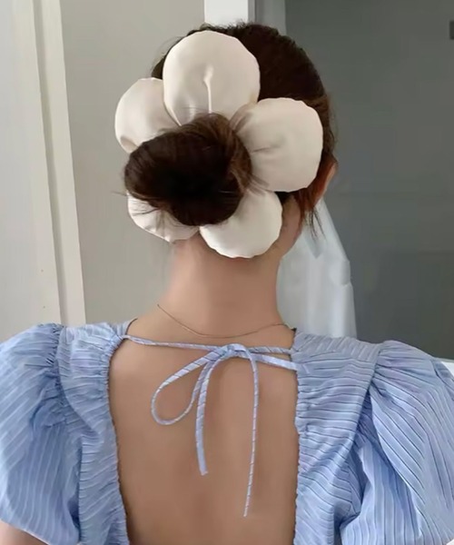 シュシュ 「 ammy. / エイミードット 」 フラワー ヘアゴム