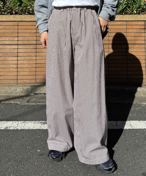 CIAOPANIC TYPY パンツ 「UNISEX」ヒッコリーボリュームパンツ