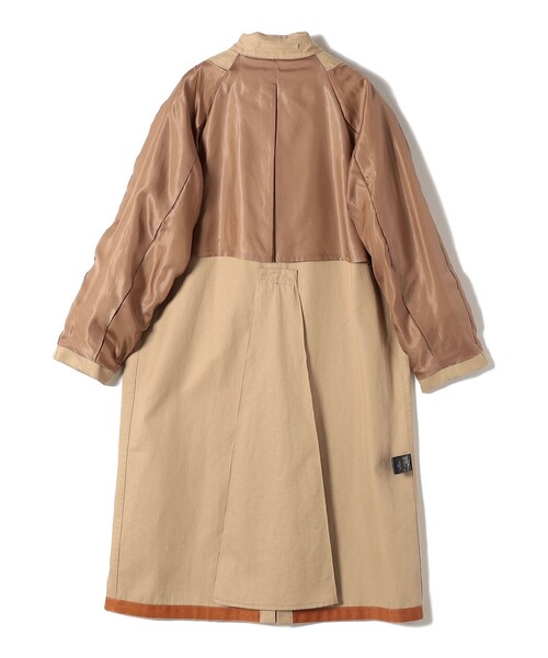 トレンチコート コート SHIPS Primary Navy Label:ギャバ トレンチコート レディースの画像