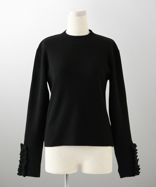 ニット セーター フリルカフ ニット トップス HUIT レディース