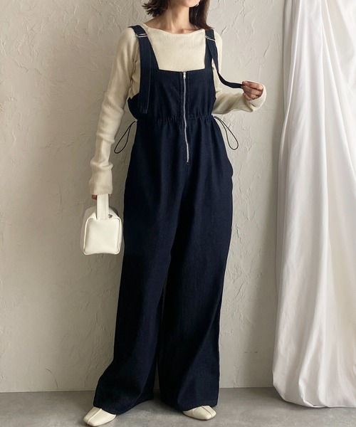 She's Closet サロペット オーバーオール フロントジップハイ