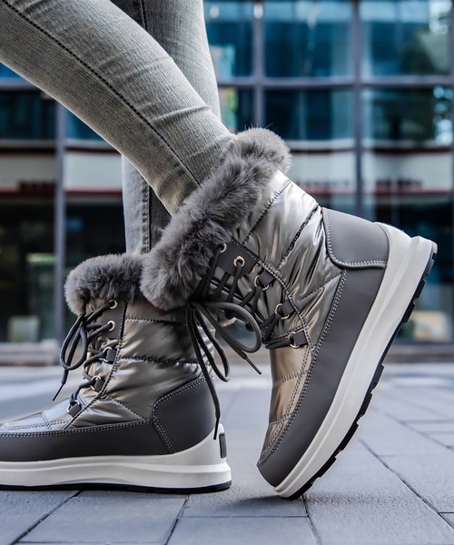 防水ファー付きスノーブーツ(女性用) 25cm 楽天市場】ファー付き