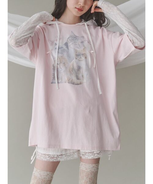 トップス ribbon tee セール】Drawstring ribbon tops ドロストリボントップス（T