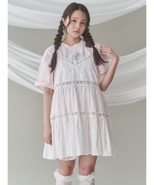 トップス ribbon tee セール】Drawstring ribbon tops ドロストリボントップス（T