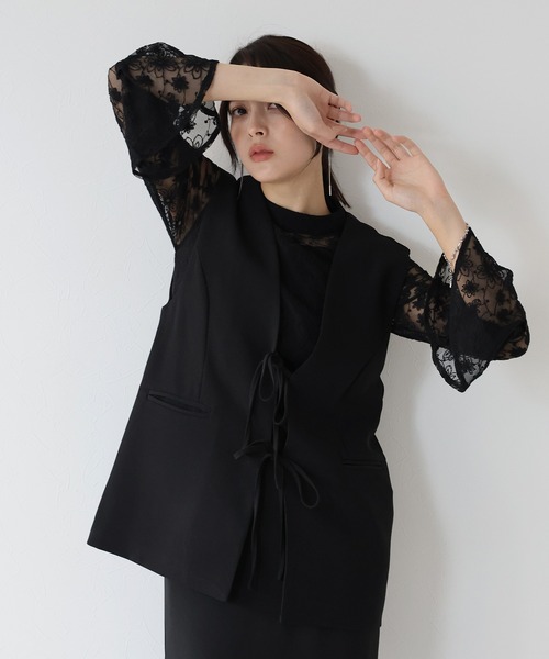 ほぼ未使用美品ビアッジョブルーポンチレースセットアップ黒 ALEGRE]ストレッチポンチワンピース | KOBUNSHA SELECT SHOP | [ALEGRE