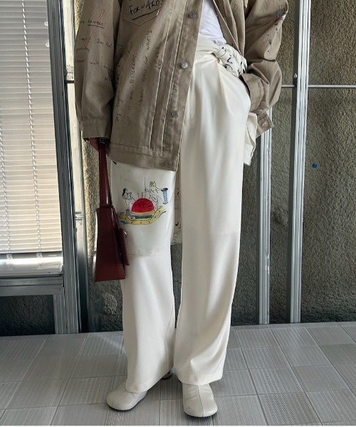 Ameri（アメリ） スラックス パンツ POLISHED STRAIGHT PANTS