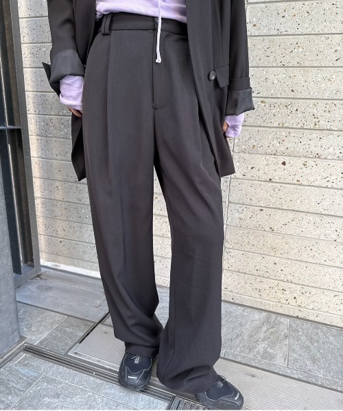 Ameri（アメリ） スラックス パンツ POLISHED STRAIGHT PANTS
