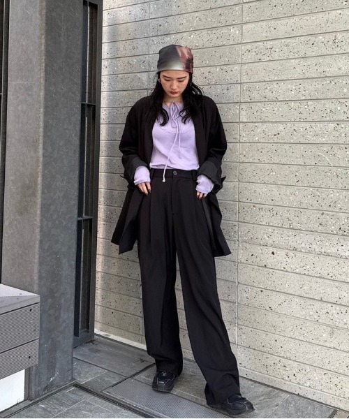 Ameri（アメリ） スラックス パンツ POLISHED STRAIGHT PANTS