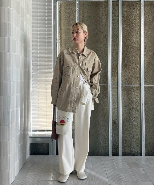 Ameri（アメリ） スラックス パンツ POLISHED STRAIGHT PANTS