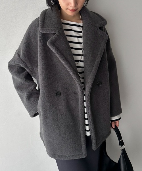 「DOUX ARCHIVES」 コート 38 ブラウン レディース_画像7