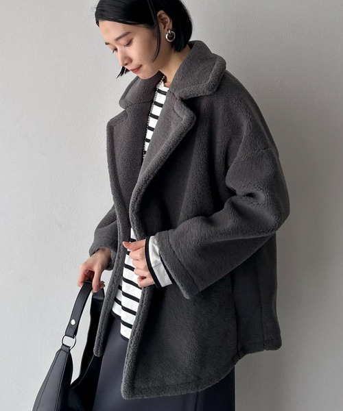 「DOUX ARCHIVES」 コート 38 ブラウン レディース_画像8