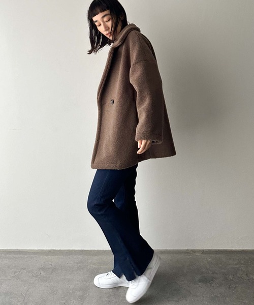 「DOUX ARCHIVES」 コート 38 ブラウン レディース_画像9