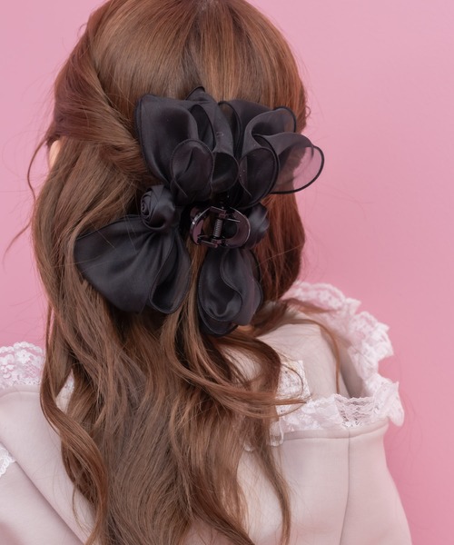 薔薇ヘアクリップ 大made in France 薔薇ヘアクリップ 大made in France