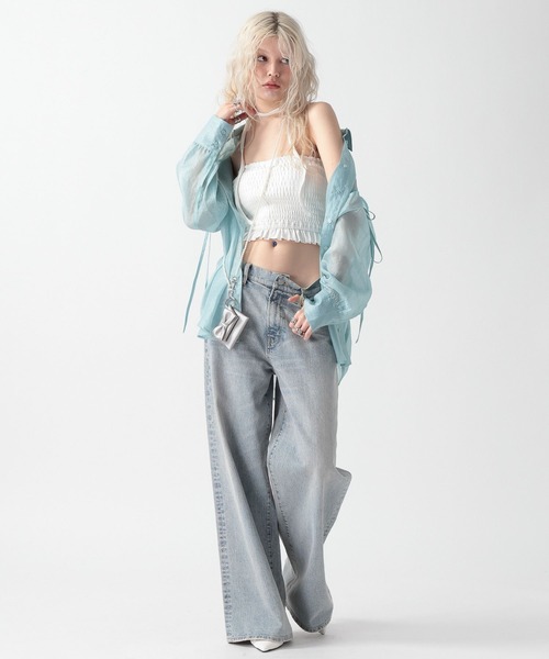 チューブトップ ベアトップ シャーリングベア FOREVER21 チューブトップ ベアトップ 「2025SS」チョーカー付き
