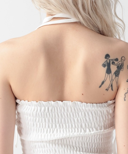 FOREVER21 チューブトップ ベアトップ 「2025SS」チョーカー付き