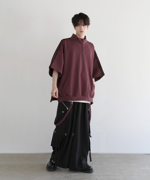 LILL カーゴパンツ ハイウエストドレープワイド袴アイレット