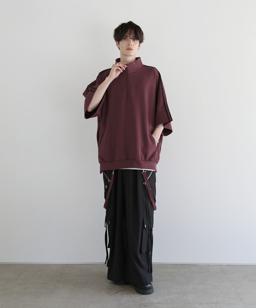 LILL カーゴパンツ ハイウエストドレープワイド袴アイレット