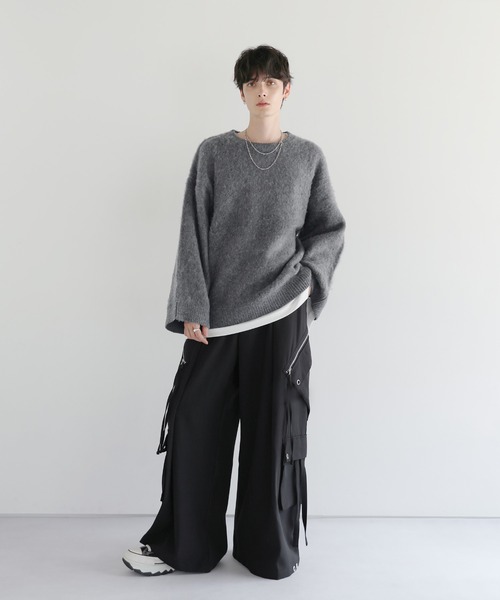 LILL（リル） ワイドパンツ カーゴパンツ ハイウエストドレープワイド