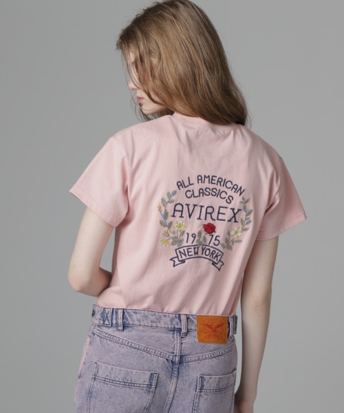 tシャツ HAND LIKE EMBROIDERY T-SHIRT/ハンドライク刺繍Tシャツ レディース
