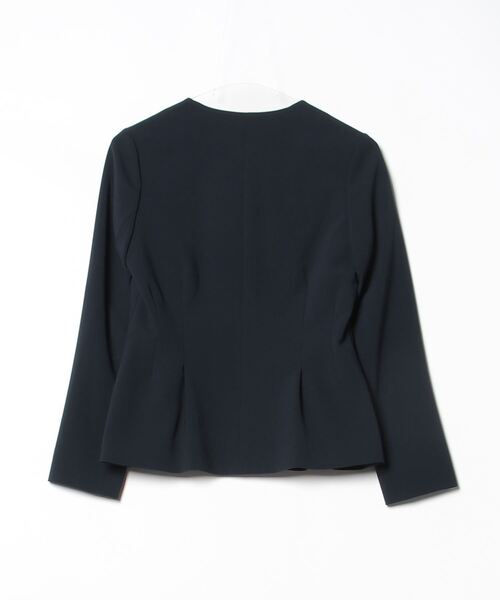 Demi-Luxe BEAMS ノーカラージャケット ネイビー Demi-Luxe BEAMS 「Demi-Luxe BEAMS」 ノーカラージャケット 36