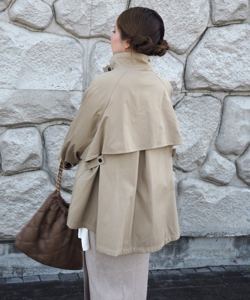 ステンカラーコート コート stand collar A line coat /スタンドカラー