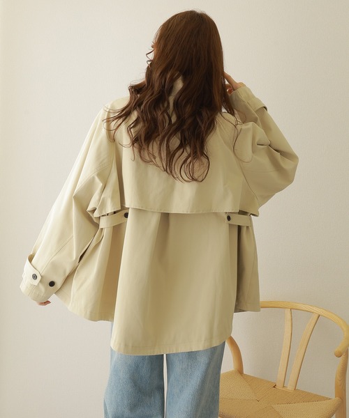 ステンカラーコート コート stand collar A line coat /スタンドカラー