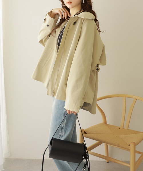 ステンカラーコート コート stand collar A line coat /スタンドカラー