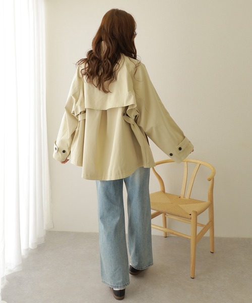 ステンカラーコート コート stand collar A line coat /スタンドカラー