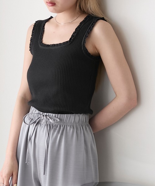 Catorce 変形　カトルセ　タンクトップ forksy.（フォルクシー） タンクトップ ノースリーブ 「forksy