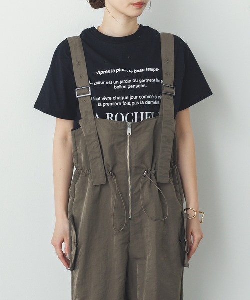 hunch（ハンチ） サロペット オーバーオール フロントジップ ウエスト
