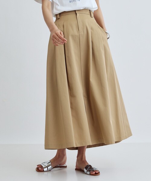 INDIVI GALLEST ロング スカート チノマキシスカート : ZOZOTOWN Yahoo