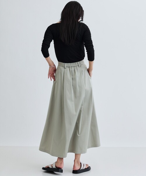 INDIVI GALLEST ロング スカート チノマキシスカート : ZOZOTOWN Yahoo