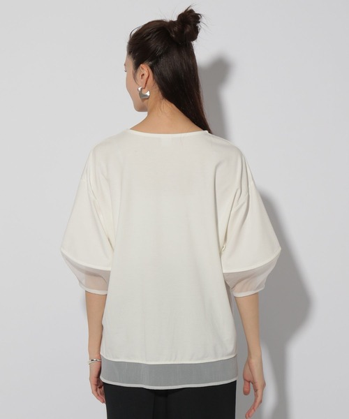 tシャツ BRODIAEA バイカラー切り替えプルオーバー レディース tシャツ BRODIAEA バイカラー切り替えプルオーバー レディース