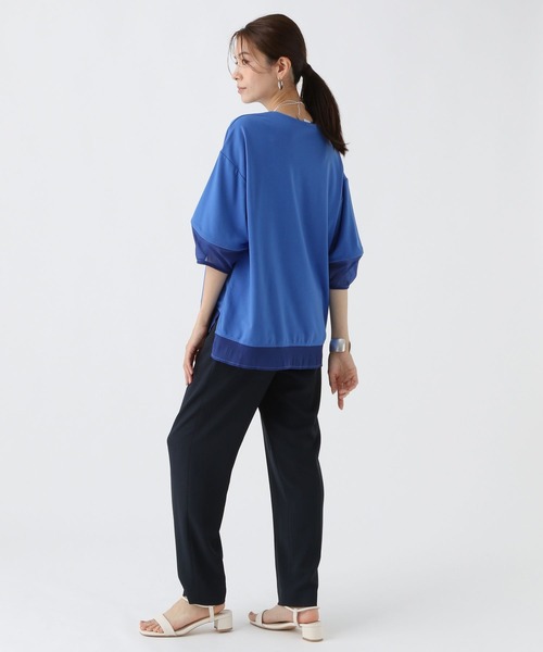 tシャツ BRODIAEA バイカラー切り替えプルオーバー レディース tシャツ BRODIAEA バイカラー切り替えプルオーバー レディース