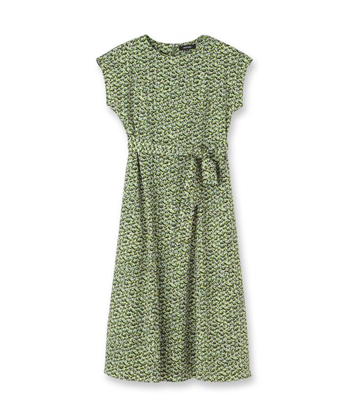 極美品 アンタイトル きれいめ 洗える モザイク柄ワンピース Lサイズ UNTITLED（アンタイトル） ワンピース 「きれいめ/洗える/夏ワンピ