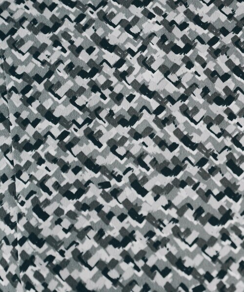 極美品 アンタイトル きれいめ 洗える モザイク柄ワンピース Lサイズ UNTITLED（アンタイトル） ワンピース 「きれいめ/洗える/夏ワンピ