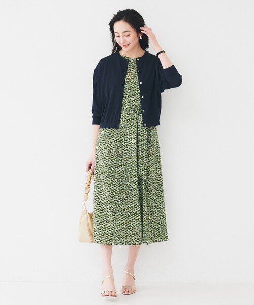 アンタイトル（UNTITLED）/【きれいめ洗える夏ワンピ】モザイク柄ワンピース UNTITLED（アンタイトル） ワンピース 「きれいめ/洗える/夏ワンピ