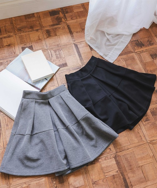 パンツ 「 低身長向けサイズ 」 ダイバーフレアキュロット レディース