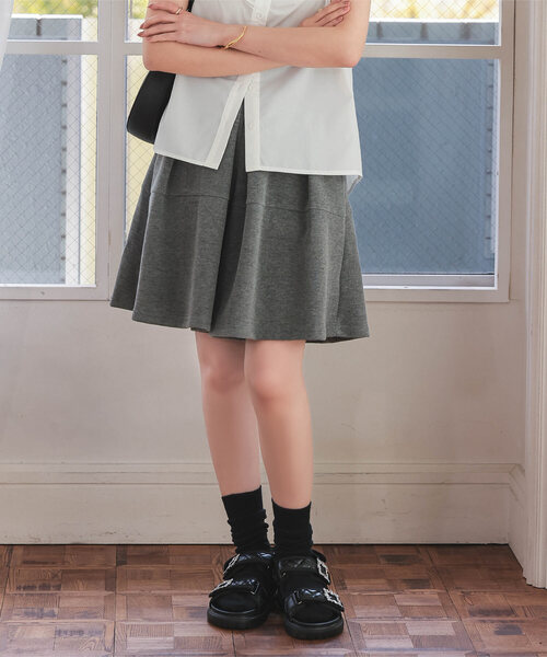 パンツ 「 低身長向けサイズ 」 ダイバーフレアキュロット レディース