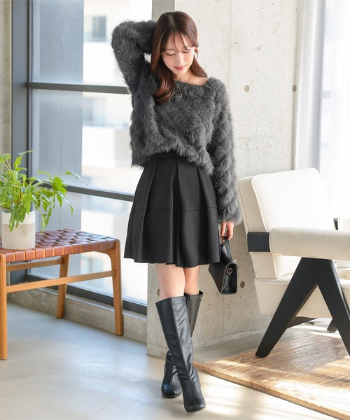 パンツ 「 低身長向けサイズ 」 ダイバーフレアキュロット レディース