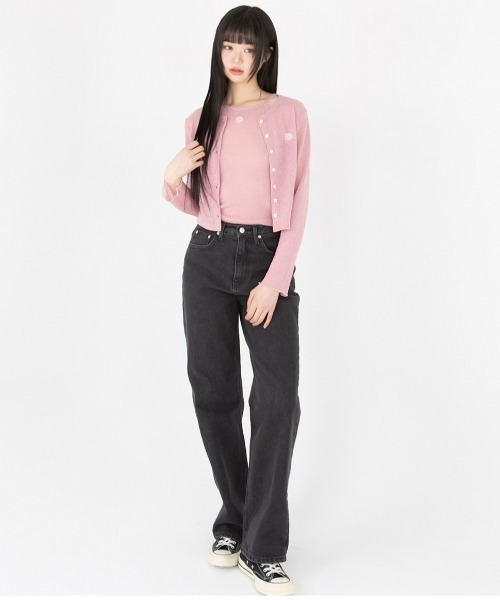 さらに100円引き◆MUAHMUAH◆WASHED WIDE DENIM PANTS ジーンズ デニム デニムパンツ A'GEM/9 × .kom 「muah muah
