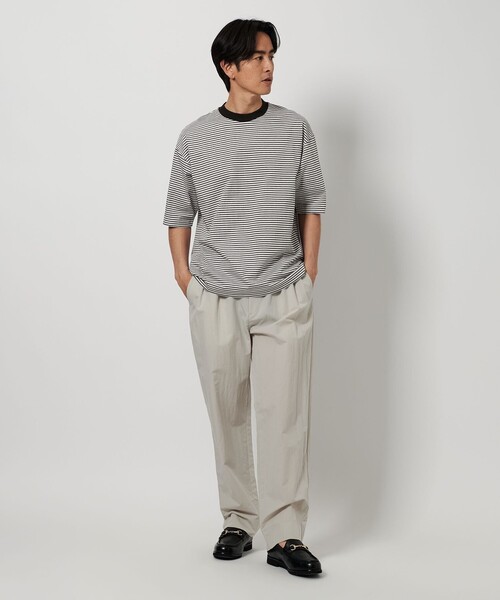 AUBERGE ボーダー クルーネックTシャツ WETTEMPT tシャツ CREW NECK DRAW CORD BORDER TEE / クルー