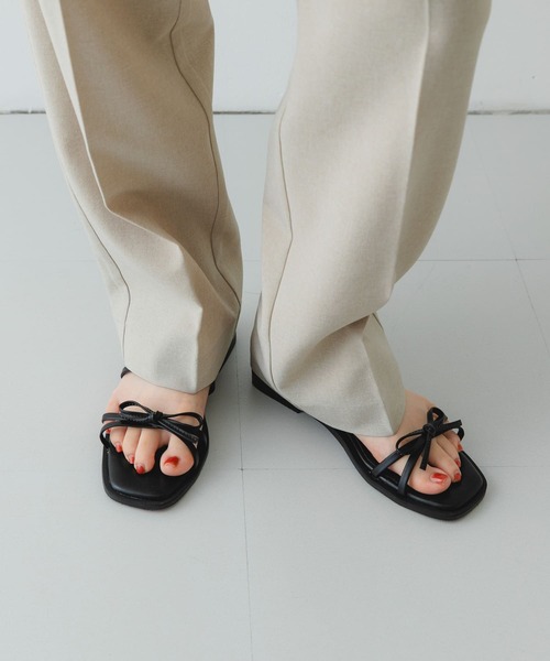 【日本限定モデル】 SKO RODE サンダル JAPAN」ダブルリボンフラット IN 「MADE 靴