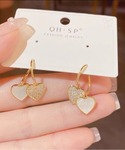 フープ ピアス Wハート ミニフープピアス レ...の詳細画像3
