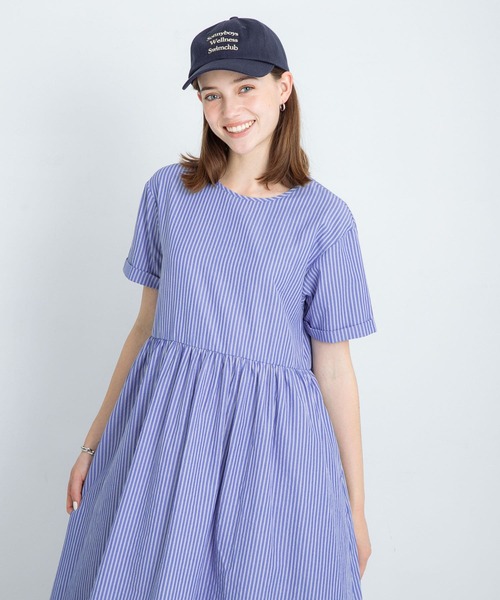Cider ストライプワンピース WAIST TUCK STRIPE ONEPIECE/ウエストタックストライプ